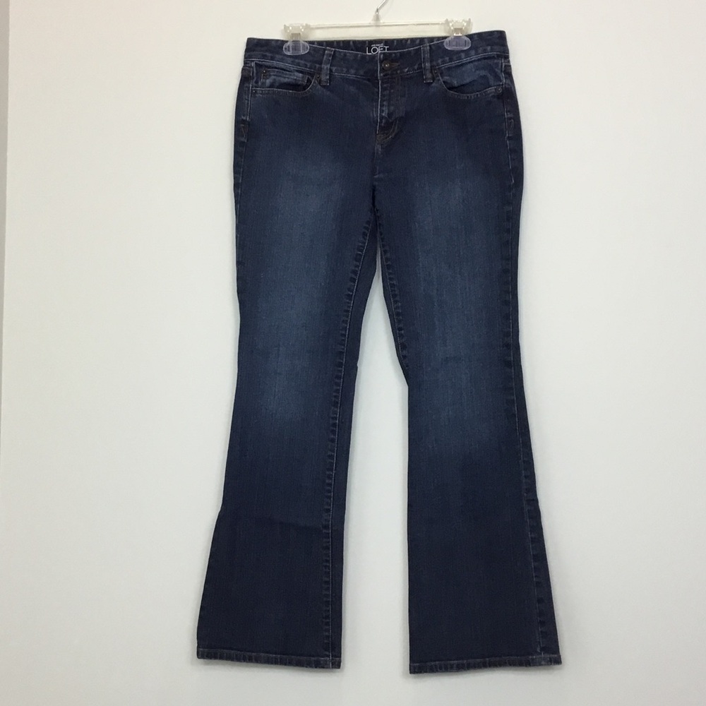 LOFT Dark Blue Flare Jeans size 8